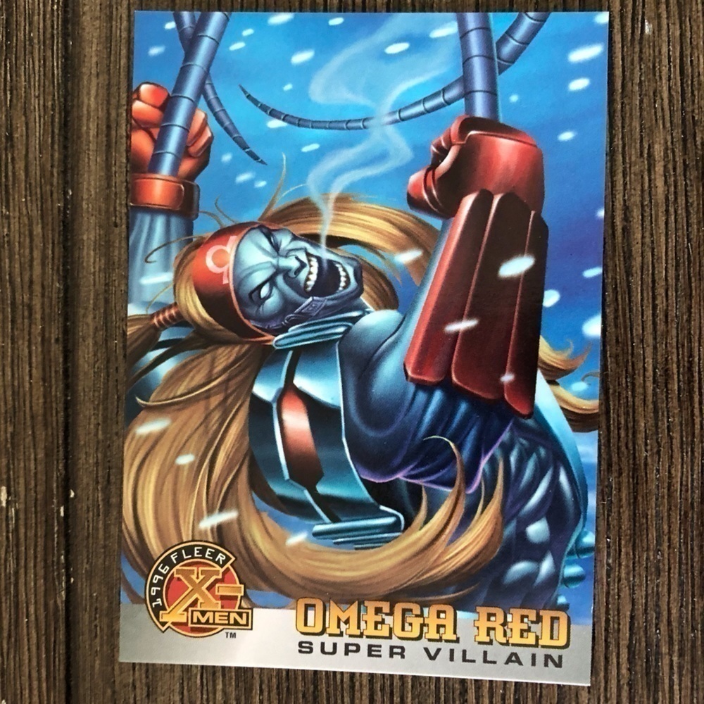 X-men ’96 Fleer trading card: Omega Red (Super Villain) #72